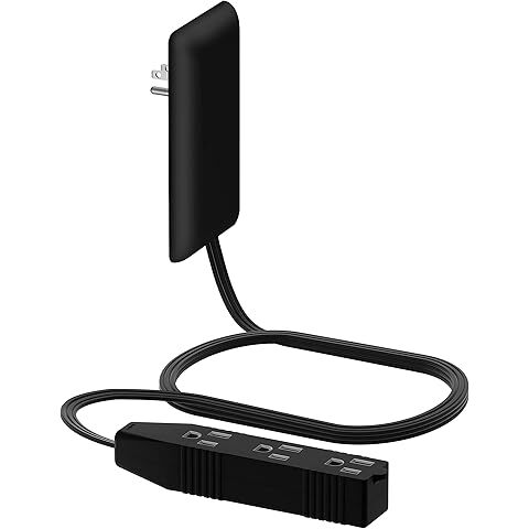 Regleta de alimentación de Grado médico 10, Negro,
